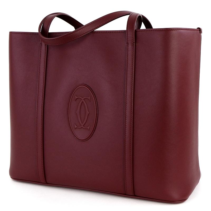 MUST DE CARTIER カルティエ バッグ トート マストライン カーフレザー