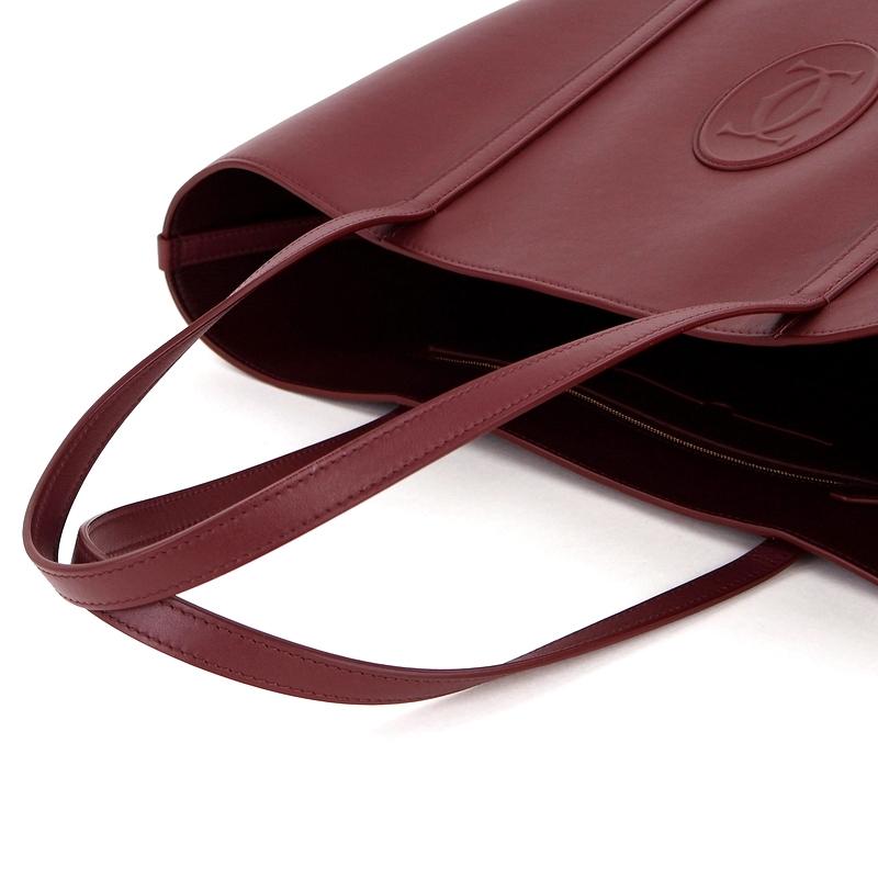 MUST DE CARTIER カルティエ バッグ トート マストライン カーフレザー