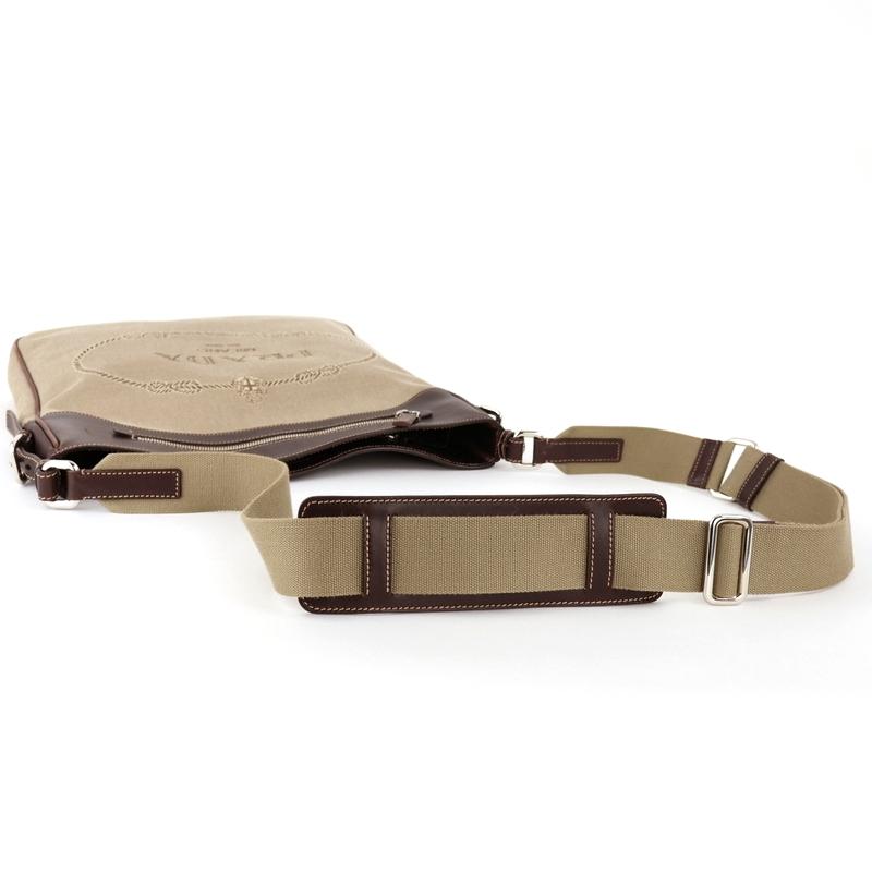 PRADA（プラダ） バッグ 中古 ジャガード ショルダーバッグ ベージュ