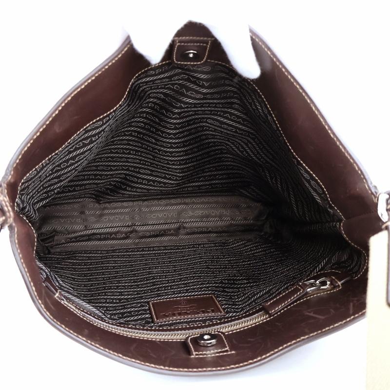 PRADA（プラダ） バッグ 中古 ジャガード ショルダーバッグ ベージュ