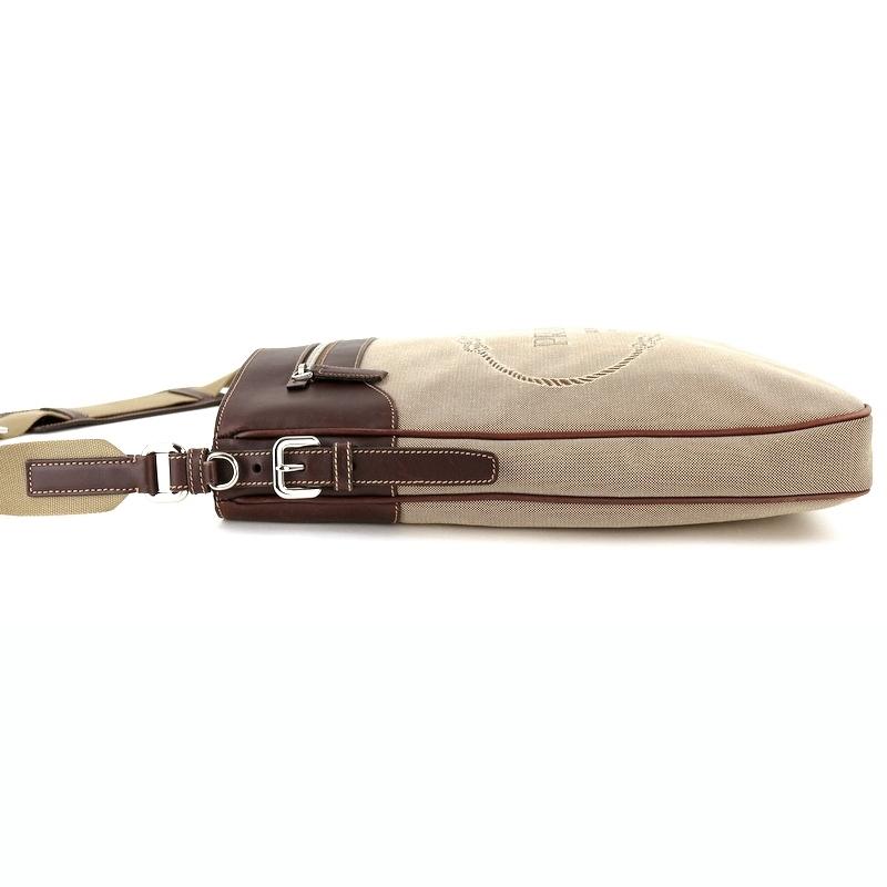 PRADA ビジネスバッグ ベージュ/ブラウン PRADA（プラダ） バッグ 中古 ジャガード ショルダーバッグ ベージュ