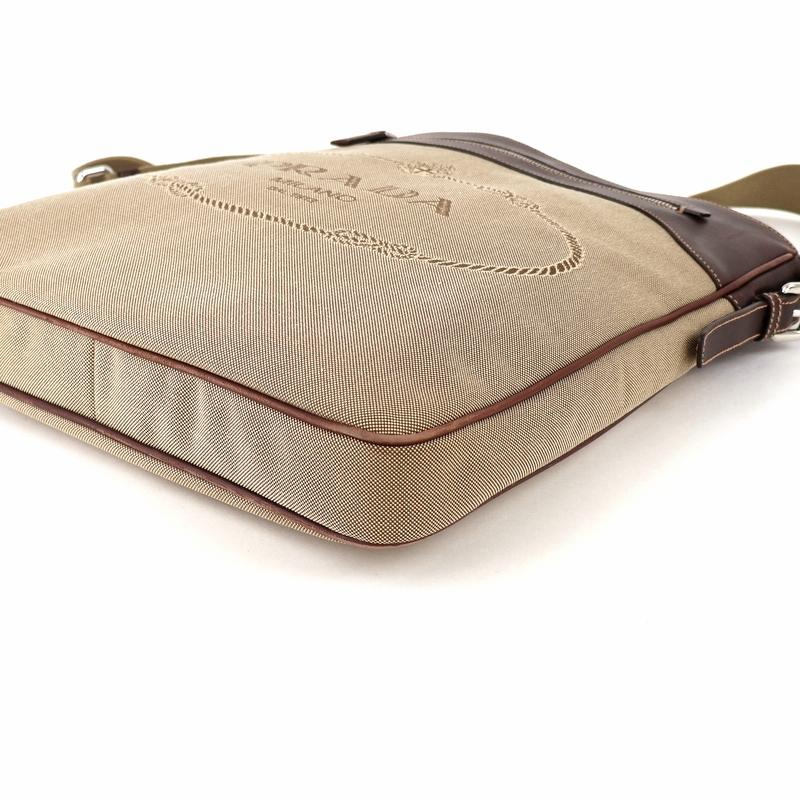 PRADA（プラダ） バッグ 中古 ジャガード ショルダーバッグ ベージュ