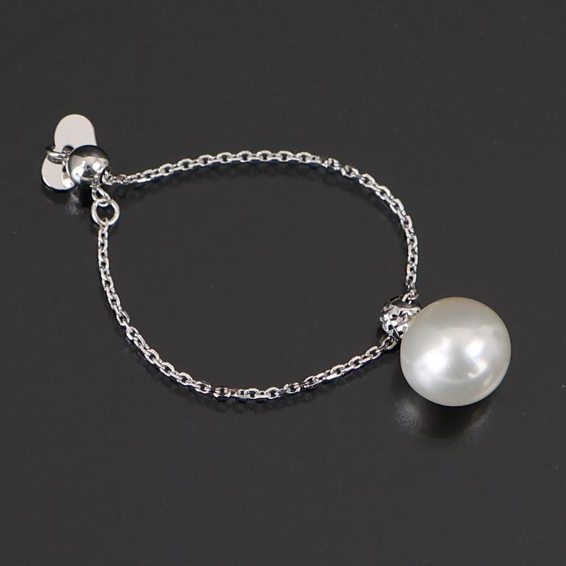 パール リング 指輪 チェーンリング 真珠 4.7mm 最大22.5号 スライド式