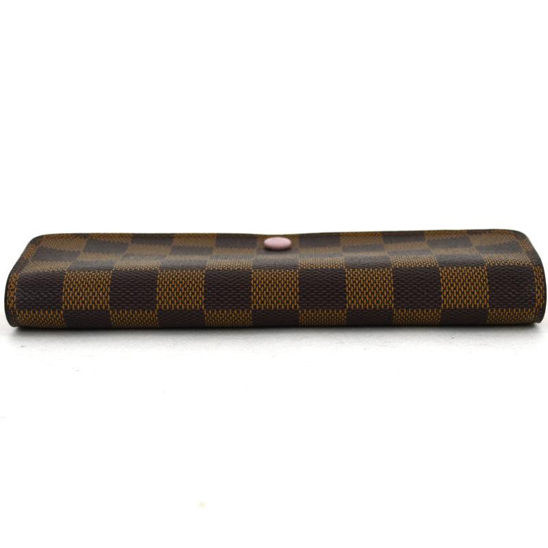 【極美品】ルイヴィトン 薄型長財布 ダミエ エミリー フューシャ LOUIS VUITTON ルイヴィトン 財布 レディース ダミエ