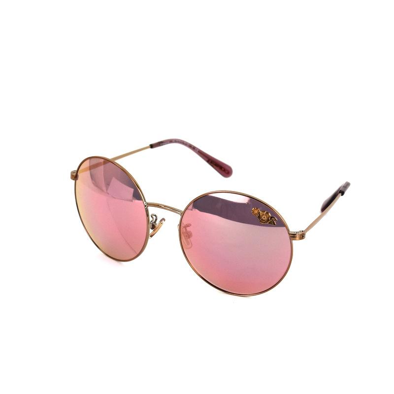 極美品♡未使用に近い♡コーチ 度なし サングラス ピンク ゴールド レディース COACH（コーチ） サングラス HC7078 L1012 ピンクゴールド ラウンド型