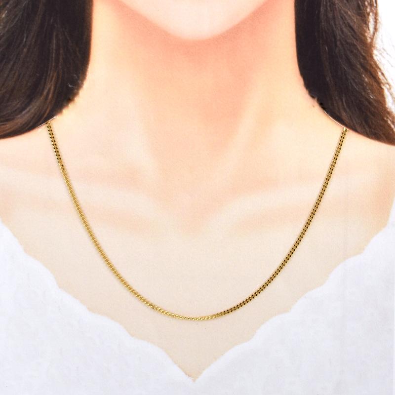 喜平 ネックレス 18金 二面喜平 45cm 10.2g K18YG イエローゴールド  