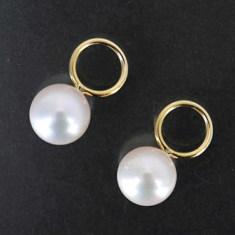 MIKIMOTO（ミキモト） イヤリング パール 7.7mm 7.8mm ダイヤ フープ