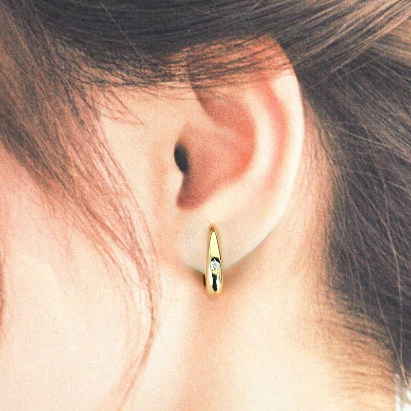 MIKIMOTO（ミキモト） イヤリング パール 7.7mm 7.8mm ダイヤ フープ