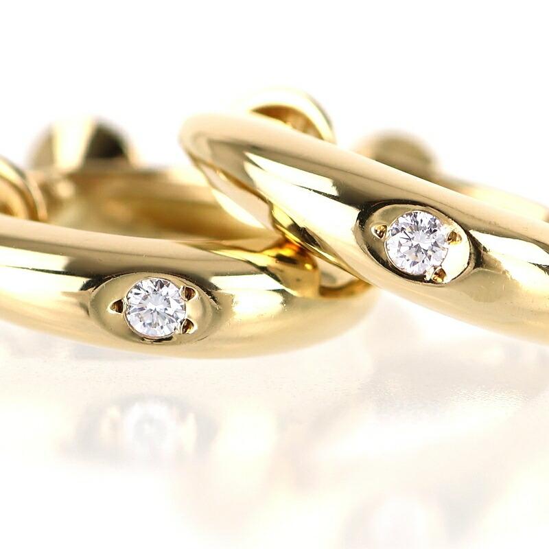 MIKIMOTO（ミキモト） イヤリング パール 7.7mm 7.8mm ダイヤ フープ