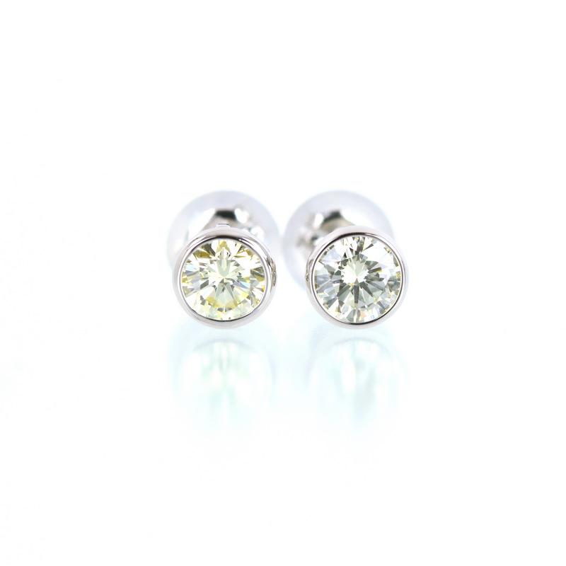 一粒ダイヤ ピアス レディース メンズ ダイヤモンド 0.31ct 0.32ct 