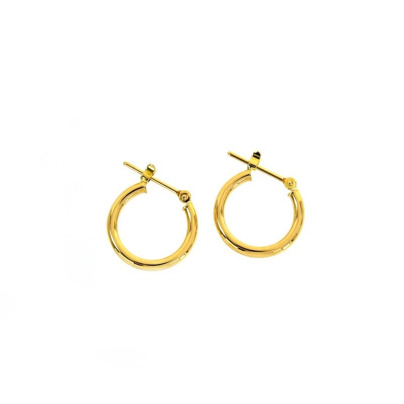 ピアス レディース 18金 フープピアス 0.8g イエローゴールド K18YG  