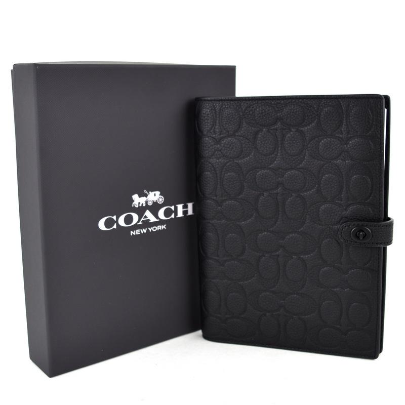 COACH 革　フォトアルバム　ブックカバー　黒 COACH 革 フォトアルバム ブックカバー 黒 COACH 革 フォトアルバム