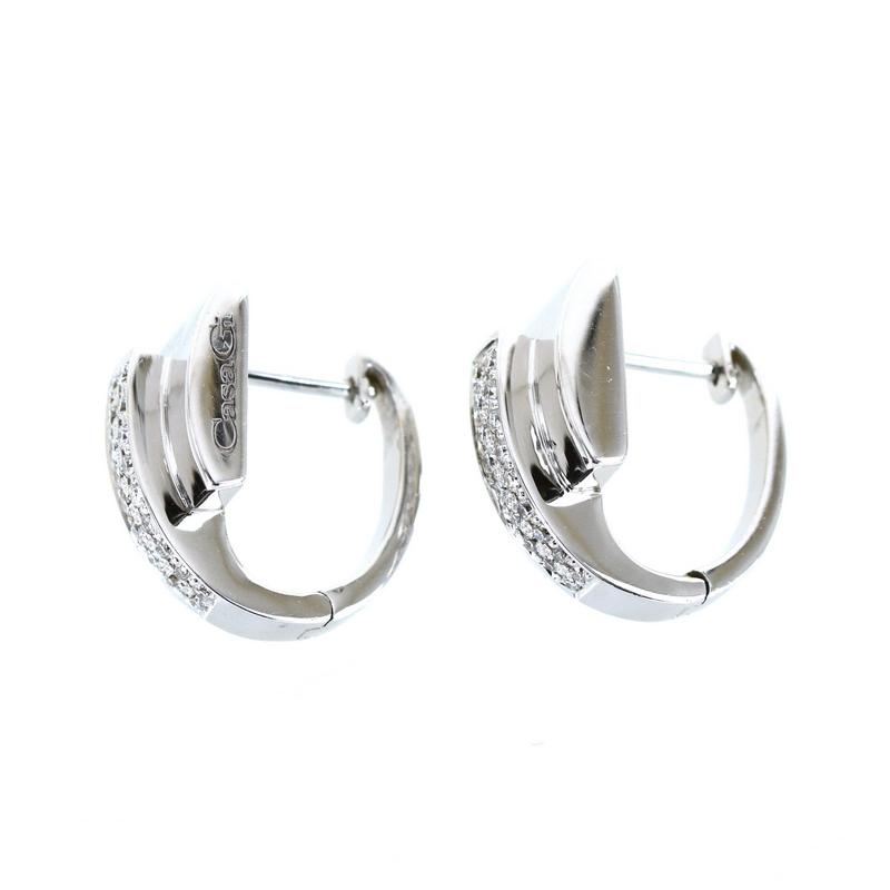 キャサジ ピアス レディース 18k 18金 ホワイトゴールド ダイヤモンド