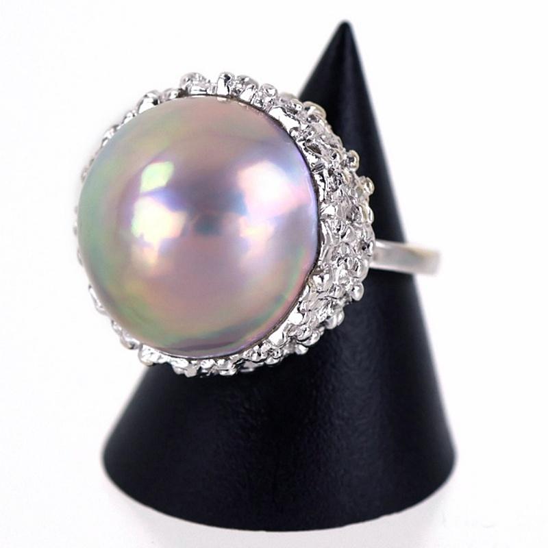 TASAKI（タサキ） 指輪 マベパール 16.6mm 9号 K14WG ホワイトゴールド 