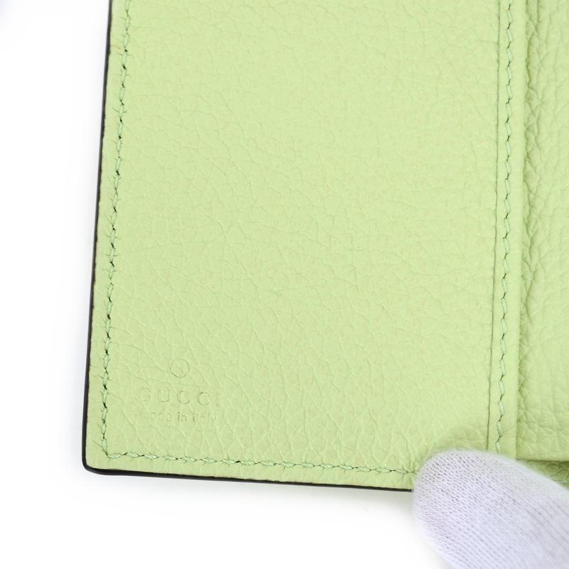 GUCCI（グッチ） 財布 レザー 三つ折り財布 731694 ライトグリーン