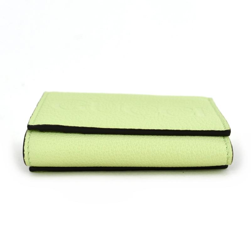 GUCCI グッチ 財布 レザー 三つ折り財布 731694 ライトグリーン