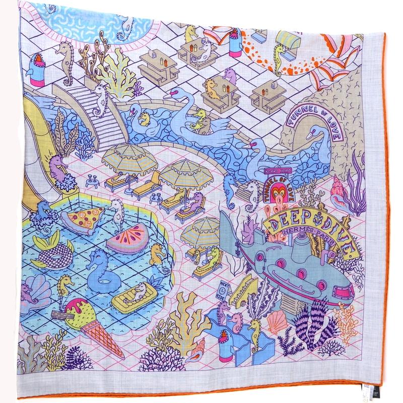 HERMES（エルメス） カレジェアン カレ140 大判ショール スプラッシュ