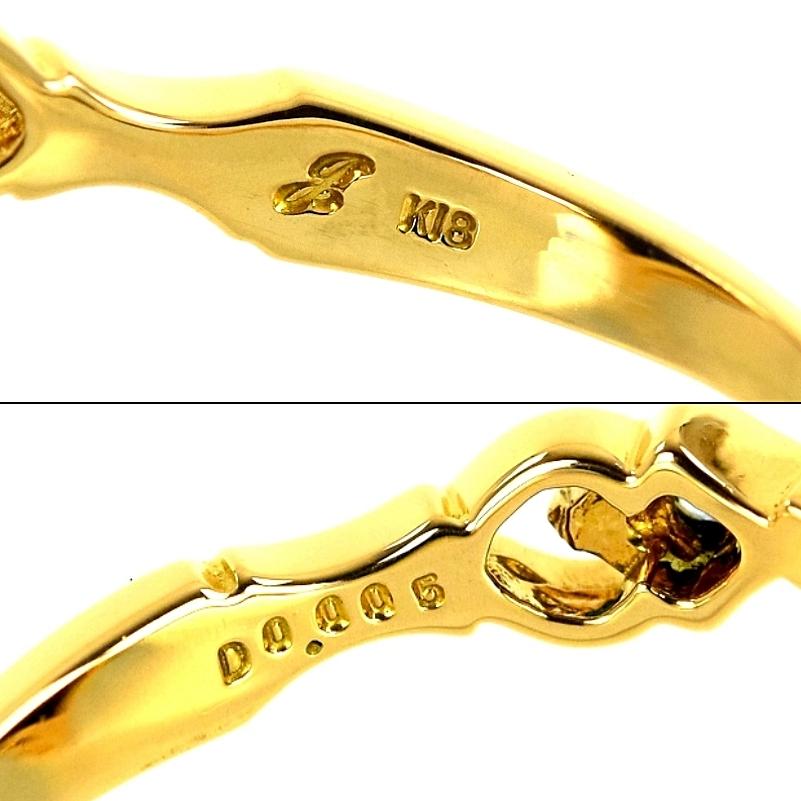 ラピスラズリ 指輪 18金 K18YG 13.5号 ドロップ ジュエリー レディース