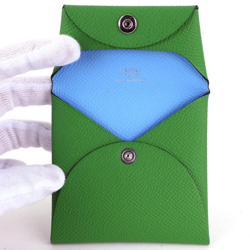 美品✨エルメス　バスティア　ケース　レアカラー　グリーン HERMES（エルメス） バスティアヴェルソ コインケース レザー グリーン