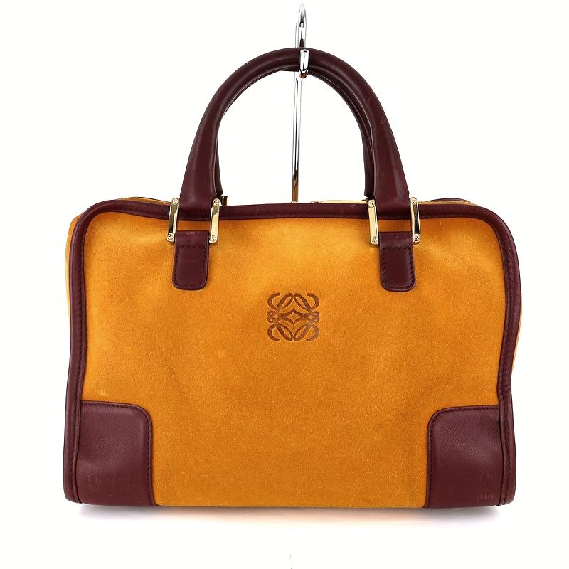 Amazona（LOEWE） ロエベ バッグ 中古 アマソナ28 イエロー×パープル系