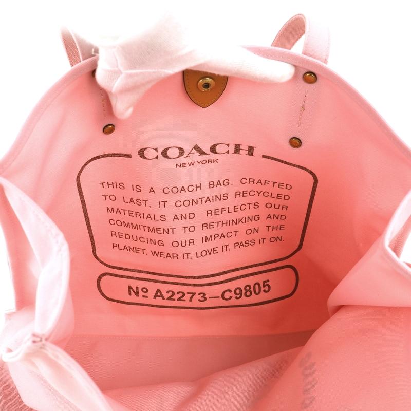 COACH コーチ トート42 ピンク カエルプリント 100%リサイクル COACH コーチ トート42 ピンク カエルプリント 100%リサイクル