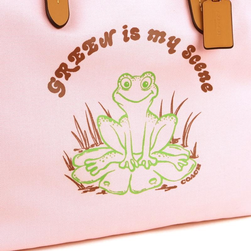 COACH（コーチ） トート42 ピンク カエルプリント 100%リサイクル