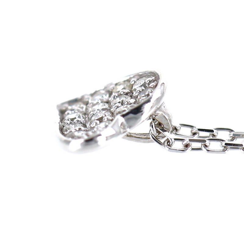 ネックレス レディース ハートモチーフ 18k 18金 ホワイトゴールド 