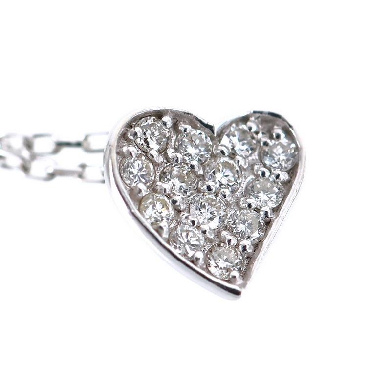 ネックレス レディース ハートモチーフ 18k 18金 ホワイトゴールド