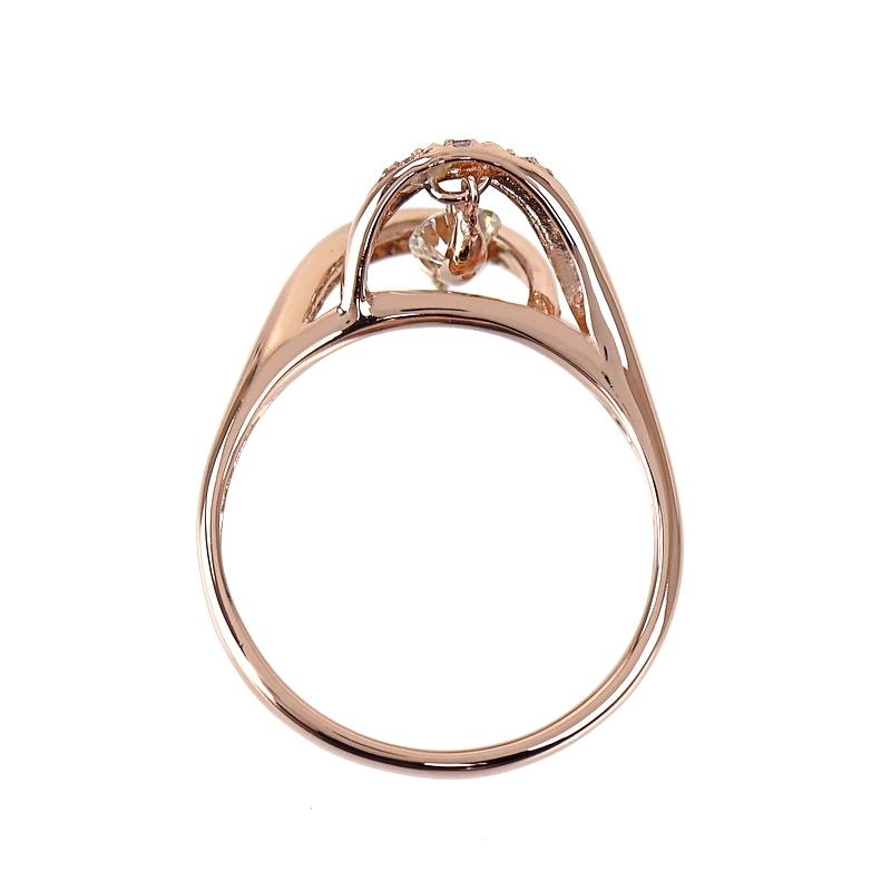 ダンシングストーン リング K18PG ダイヤモンド 0.23ct 12号