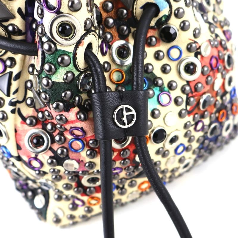 GIORGIO ARMANI ジョルジオアルマーニ 巾着バッグ 2WAY ショルダー