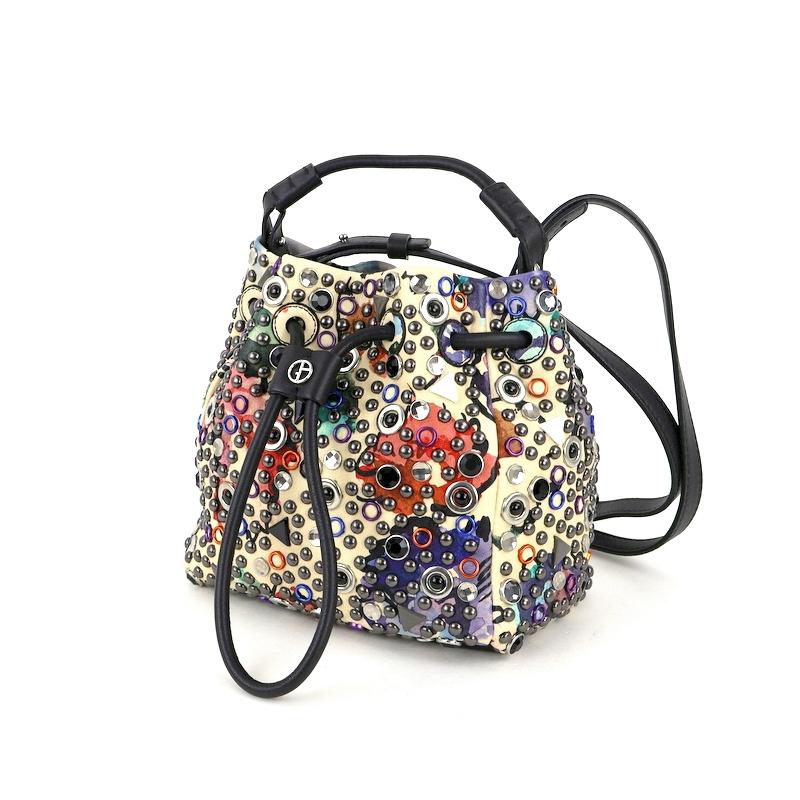 GIORGIO ARMANI ジョルジオアルマーニ 巾着バッグ 2WAY ショルダー