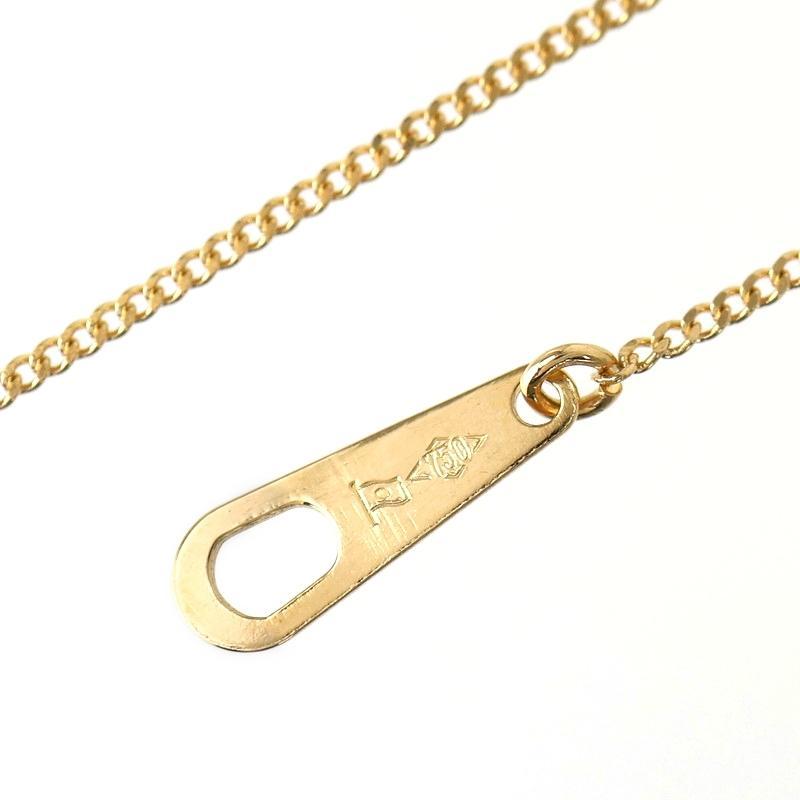 ネックレス レディース 18金 馬蹄モチーフ ダイヤ 0.05ct ダイヤ