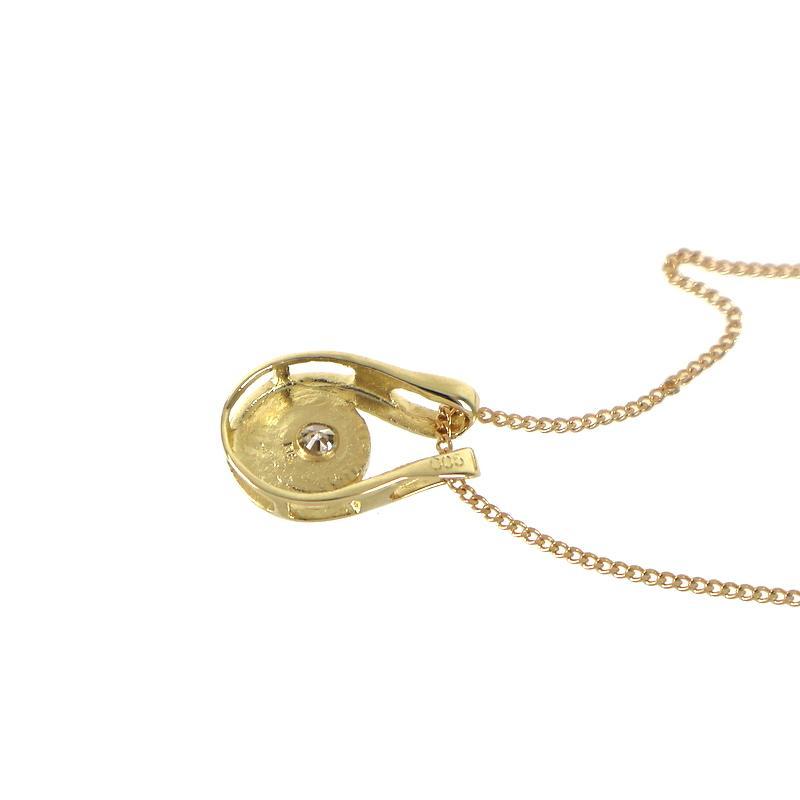 ネックレス レディース 18金 馬蹄モチーフ ダイヤ 0.05ct ダイヤ