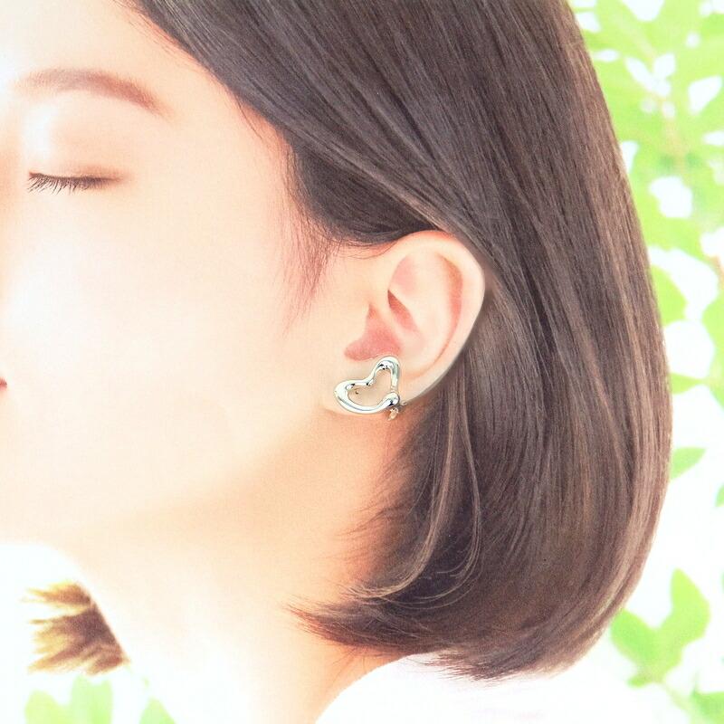 Elsa Peretti ティファニー SV925 イヤリング オープンハート 11.0g