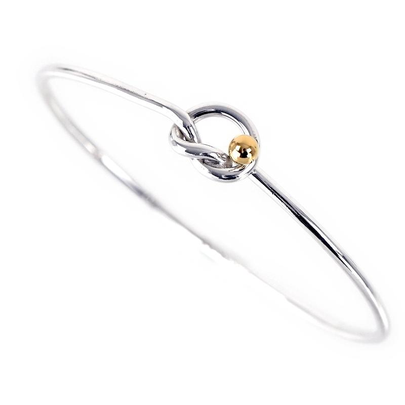 TIFFANY&Co.（ティファニー） バングル ラブノット SV925×K18YG 16.5cm