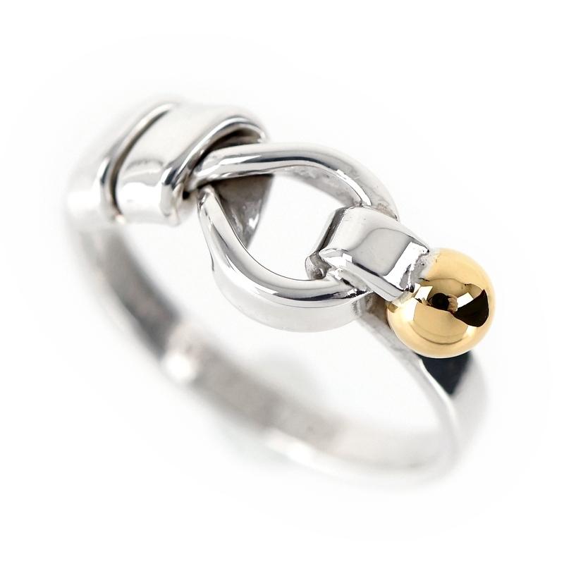 TIFFANY&Co.（ティファニー） 指輪 フック&アイ SV925×K18YG 9号