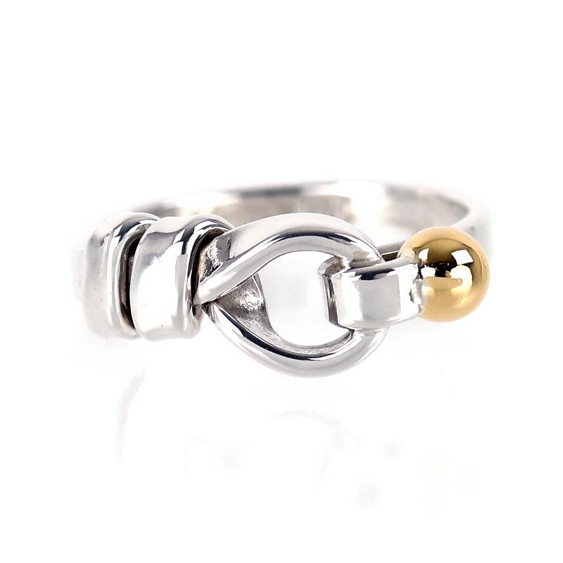 TIFFANY&Co.（ティファニー） 指輪 フック&アイ SV925×K18YG 9号