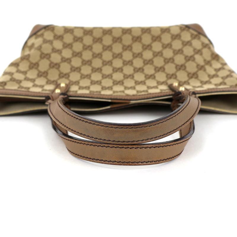 美品❤️グッチ☆トートバッグ バンブー GGキャンバス ブラウン GUCCI グッチ バッグ レディース トートバッグ オープントート