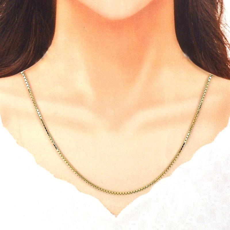 ネックレス チェーン 45cm ベネチアン K18YG 18金 15.9g メンズ