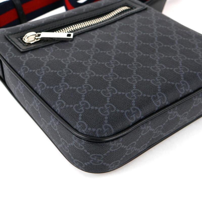 GUCCI ブラック メッセンジャーバッグ GG ブラック〕ミディアム メッセンジャーバッグ ・ブラック GG