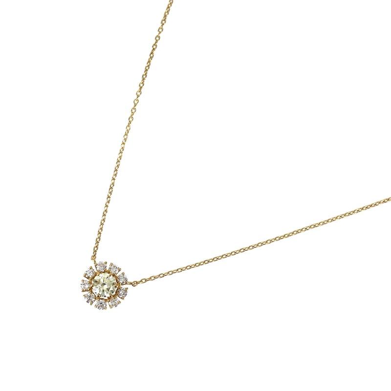 【としちゃん】LA SOMA フラワー　ダイヤ　ネックレス ラソマ ネックレス 18金 フラワーモチーフ K18YG イエローゴールド