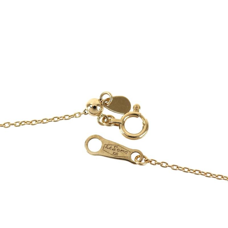 ラソマ ネックレス 18金 フラワーモチーフ K18YG イエローゴールド