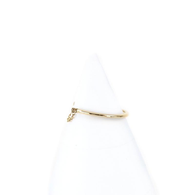 AHKAH（アーカー） 指輪 10金 レディース ダイヤティナチェーンリング