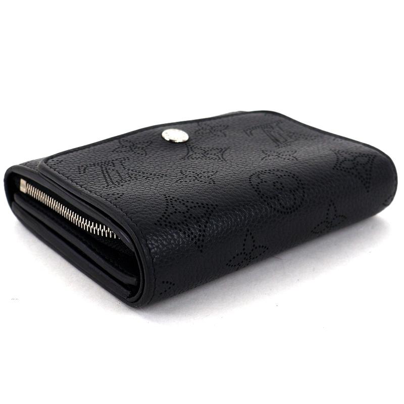 ✨極美品✨ルイヴィトン　イリスコンパクト　モノグラム　マヒナ　黒　ブラック LOUIS VUITTON（ルイ・ヴィトン） 財布 レディース マヒナ
