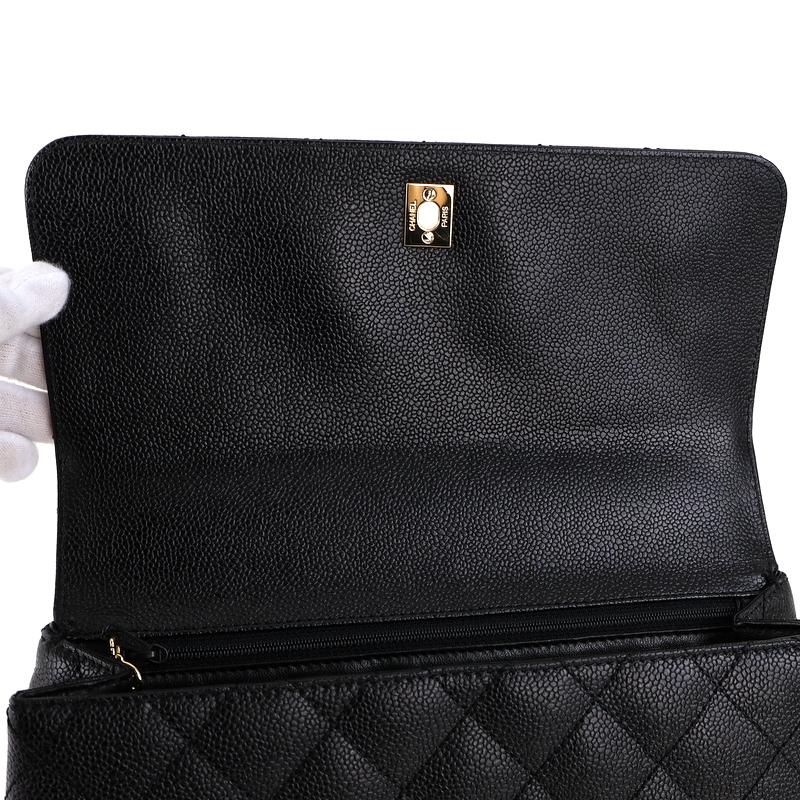 CHANEL シャネル キャビアスキン ゴールド金具 ココマーク 本革 シャネル ココマーク キャビアスキン チェーンウォレット