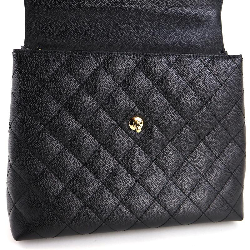 CHANEL シャネル キャビアスキン ゴールド金具 ココマーク 本革 CHANEL シャネル バッグ ハンドバッグ キャビアスキン ブラック