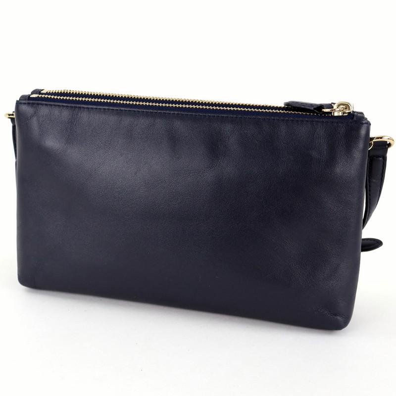 COACH ネイビー レザー ショルダーバッグ COACH レザー 巾着型 ショルダーバッグ ネイビー USA製 | すべて