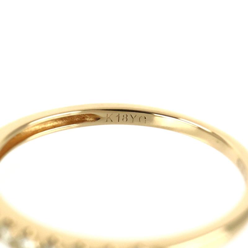 売り切り価格VEN K18YG ハーフエタニティリング 13号 指輪 K18YG 18金 ハーフエタニティ風 13号 ダイヤ 0.20ct