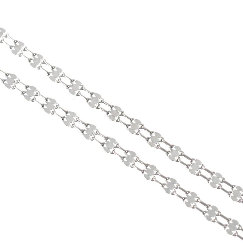 ブレスレット レディース Pt1000 18cm 1.2g ペタルチェーン チェーン 