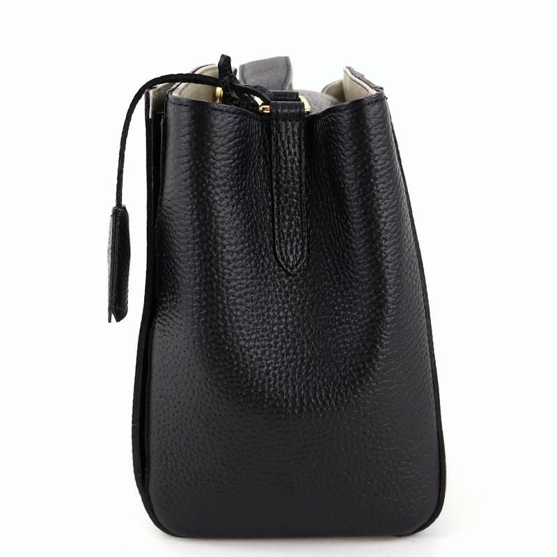 ADMJ エーディーエムジェイ  ワンショルダーバッグ ショルダーバッグ - レザー   ブラック ゴールド金具  ハンドバッグ トートバッグ 【本物保証】 A.D.M.J（エーディーエムジェイ） バッグ レディース ワンショルダー